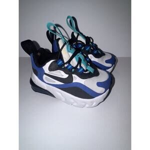 Nike Air Max 270 Toddler 2C Blue Black White Sneakers EUC